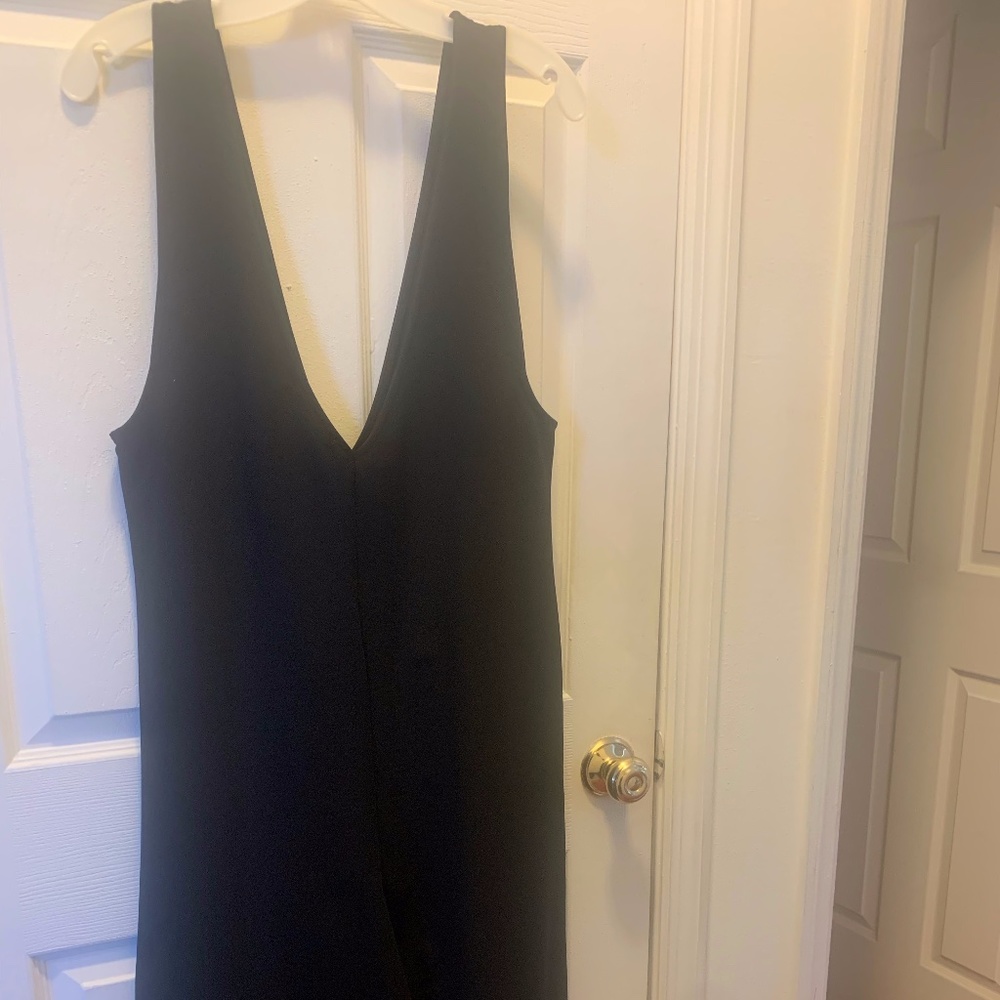 Plunging Wide Leg Jumpsuit